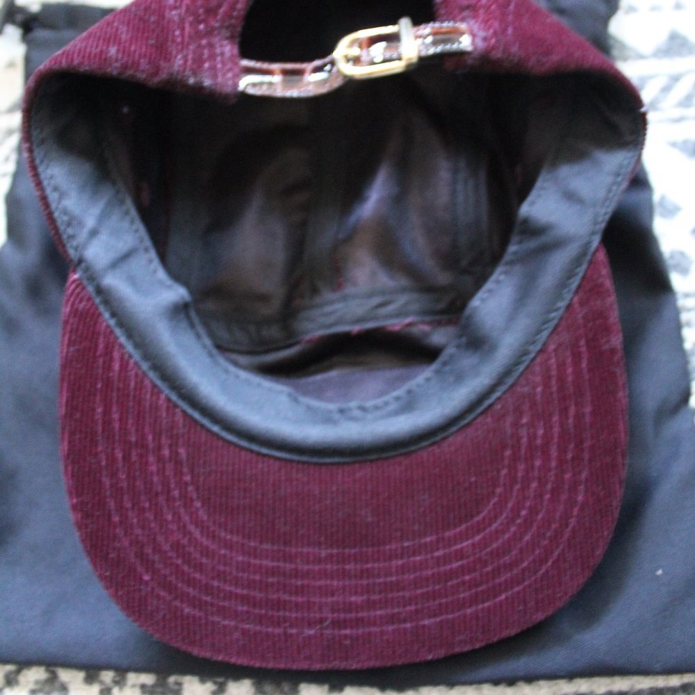 Supreme FW 2013 Burgundy Corduroy Croc Strap Hat - Picture 6 of 7